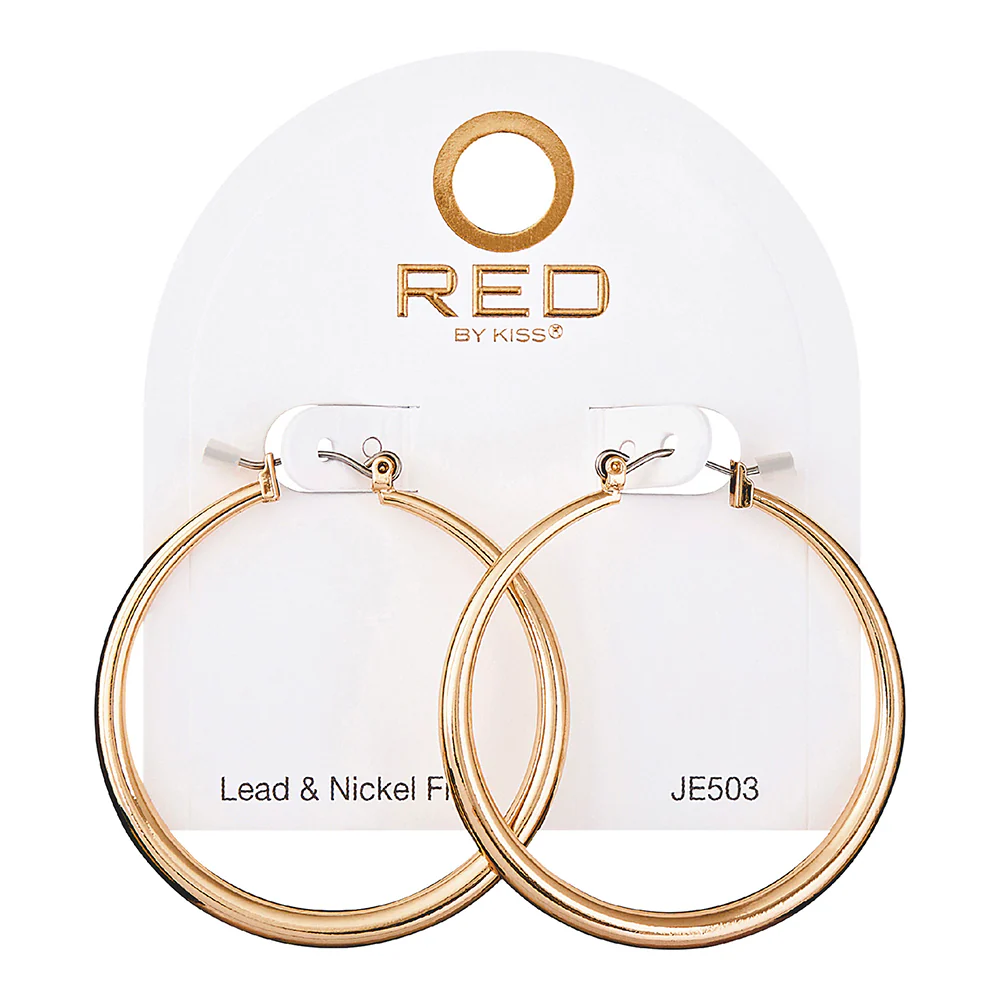 RED by KISS Gold / Silver Plated Hollow Hoop Earrings - Image 56