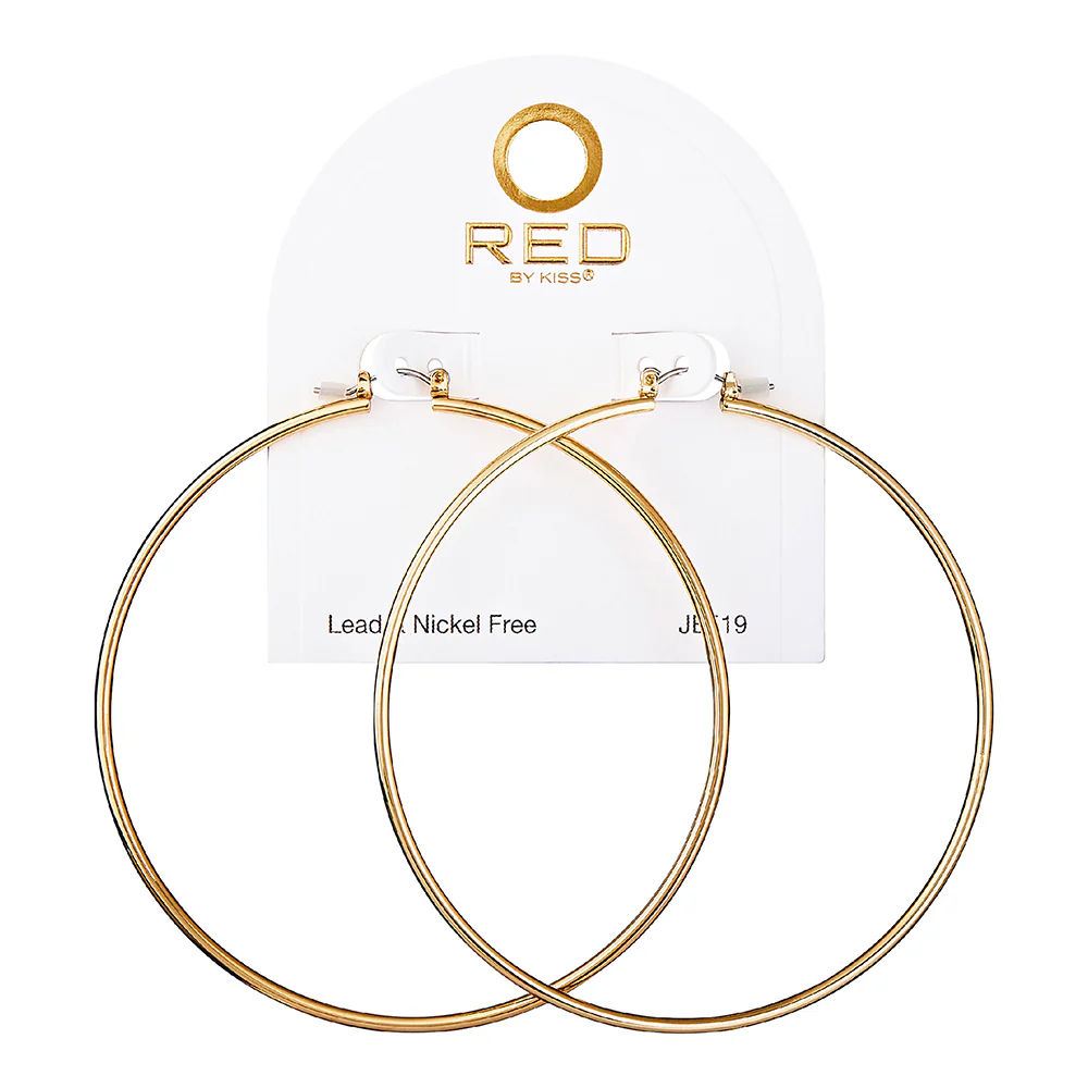 RED by KISS Gold / Silver Plated Pincatch Hoop Earrings - Image 11