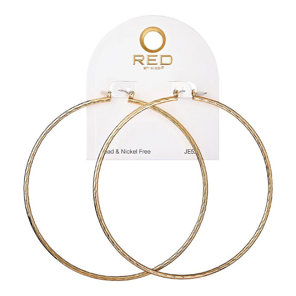 RED by KISS Gold / Silver Plated Pincatch Hoop Earrings - Image 35