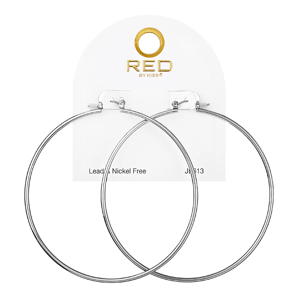 RED by KISS Gold / Silver Plated Pincatch Hoop Earrings - Image 36