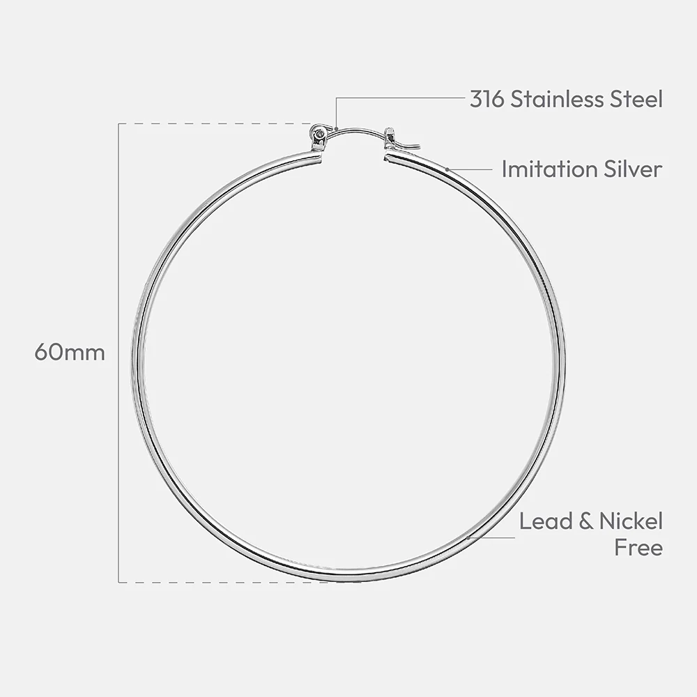 RED by KISS Gold / Silver Plated Pincatch Hoop Earrings - Image 39