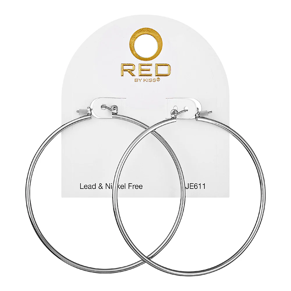 RED by KISS Gold / Silver Plated Pincatch Hoop Earrings - Image 40
