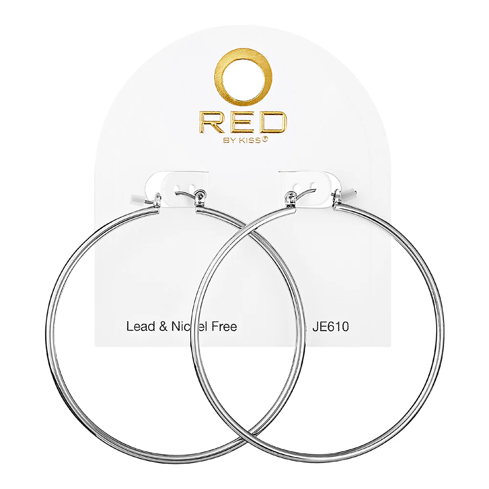 RED by KISS Gold / Silver Plated Pincatch Hoop Earrings - Image 43