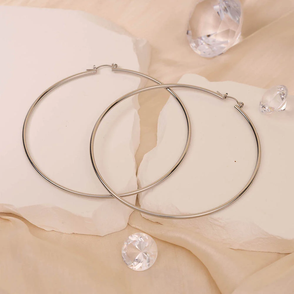 RED by KISS Gold / Silver Plated Pincatch Hoop Earrings - Image 46