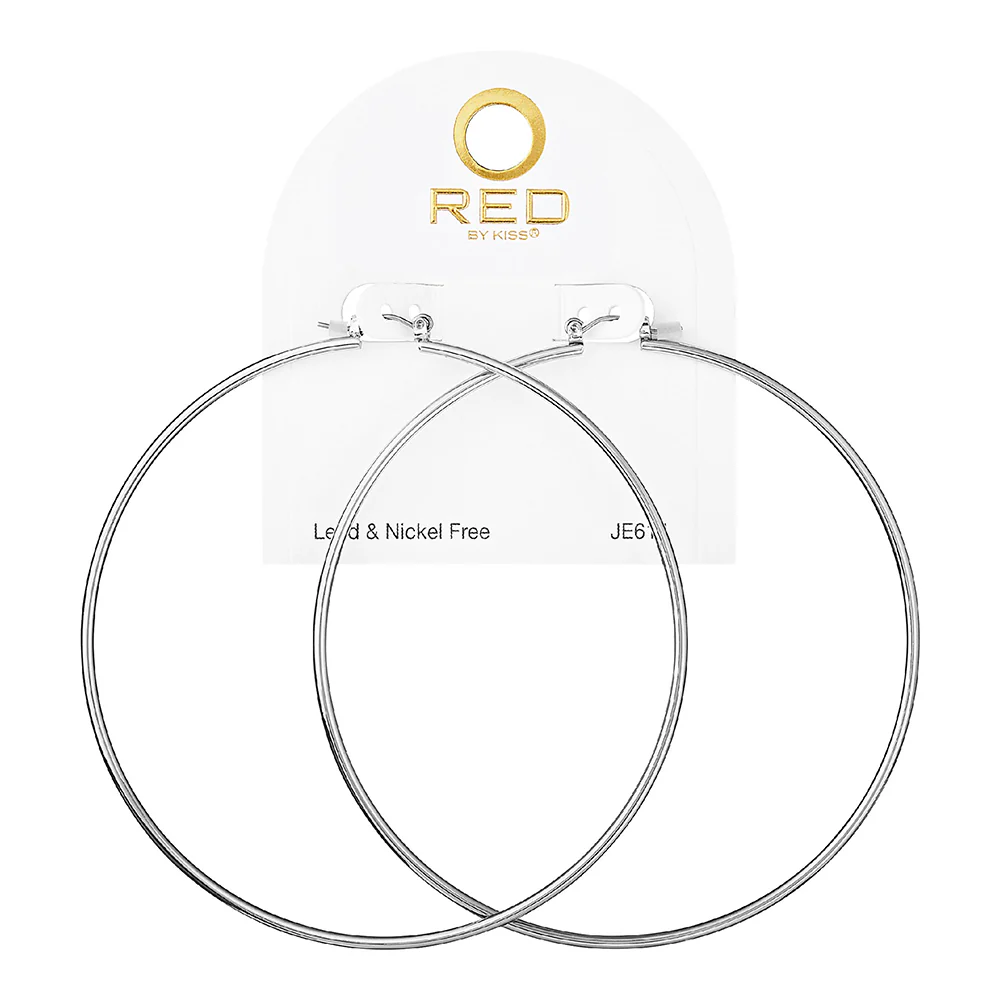 RED by KISS Gold / Silver Plated Pincatch Hoop Earrings - Image 47