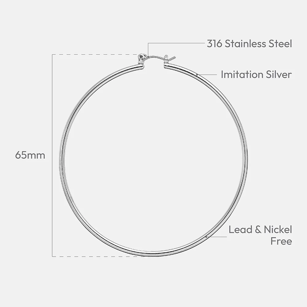 RED by KISS Gold / Silver Plated Pincatch Hoop Earrings - Image 6
