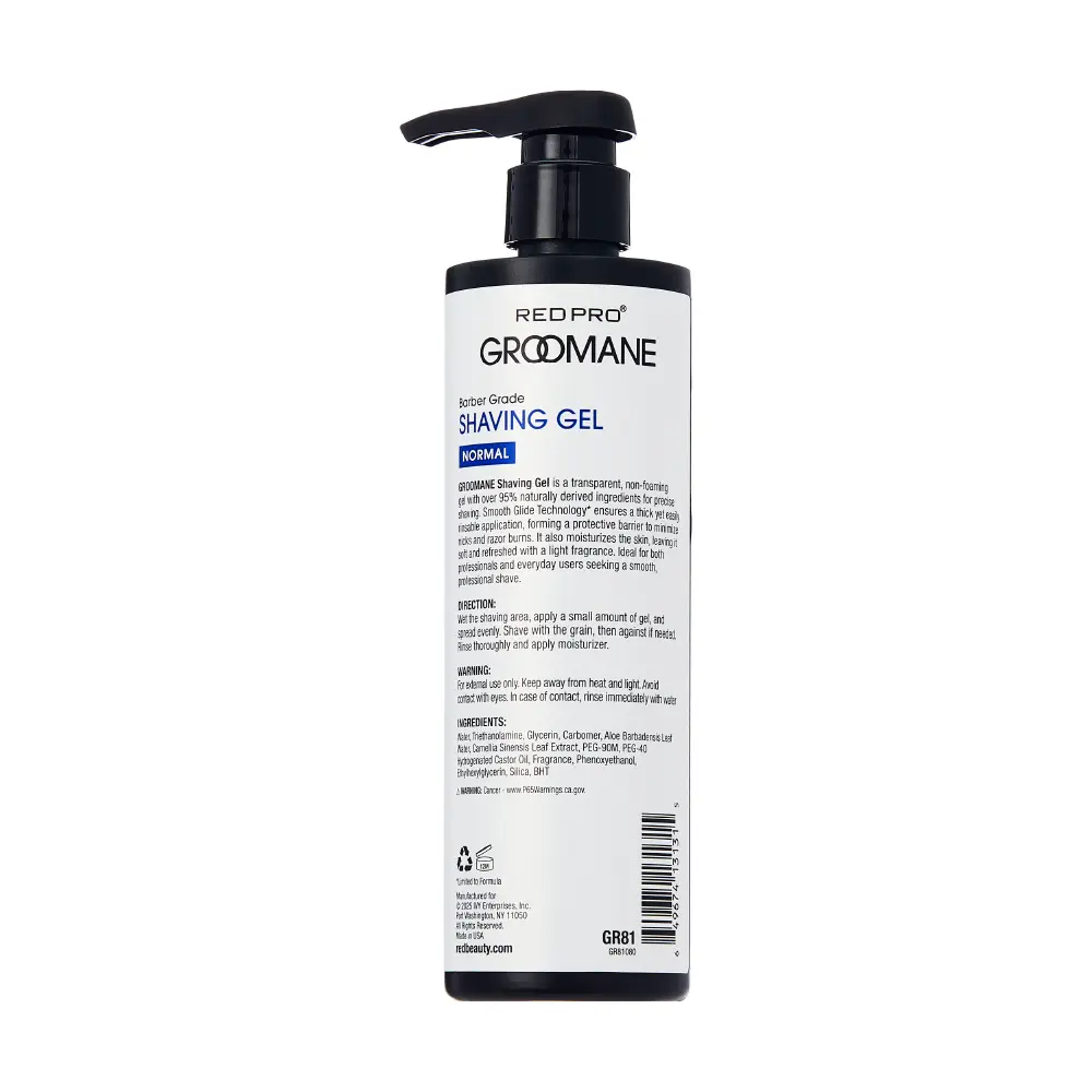 Red PRO Groomane Barber Grade Shaving Gel - Non-Foaming Aloe Vera Gel for Smooth Shave - Image 5