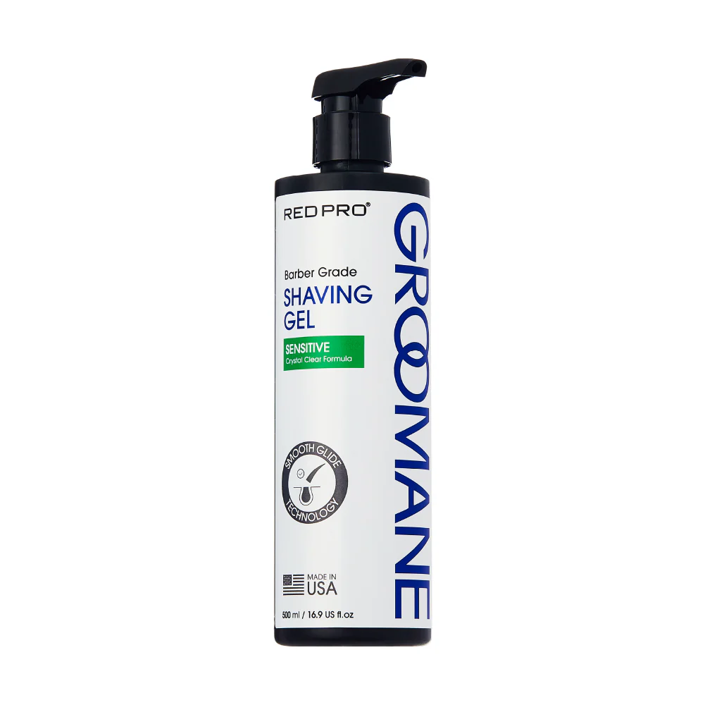 Red PRO Groomane Barber Grade Shaving Gel - Non-Foaming Aloe Vera Gel for Smooth Shave - Image 6