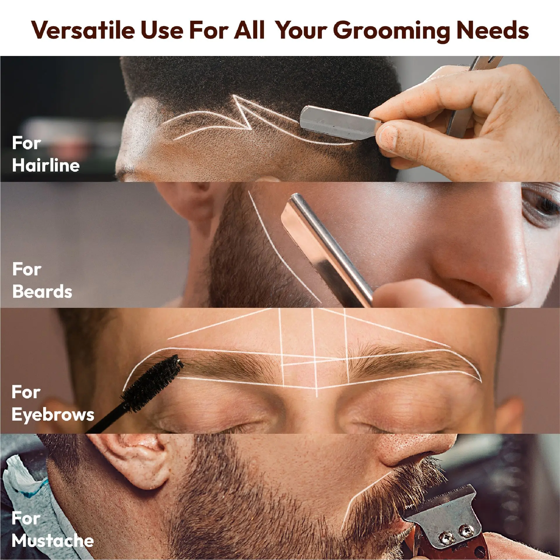 Red PRO Groomane Barber Line Up Pencil - Hairline & Eyebrow Grooming Pencil - Image 20