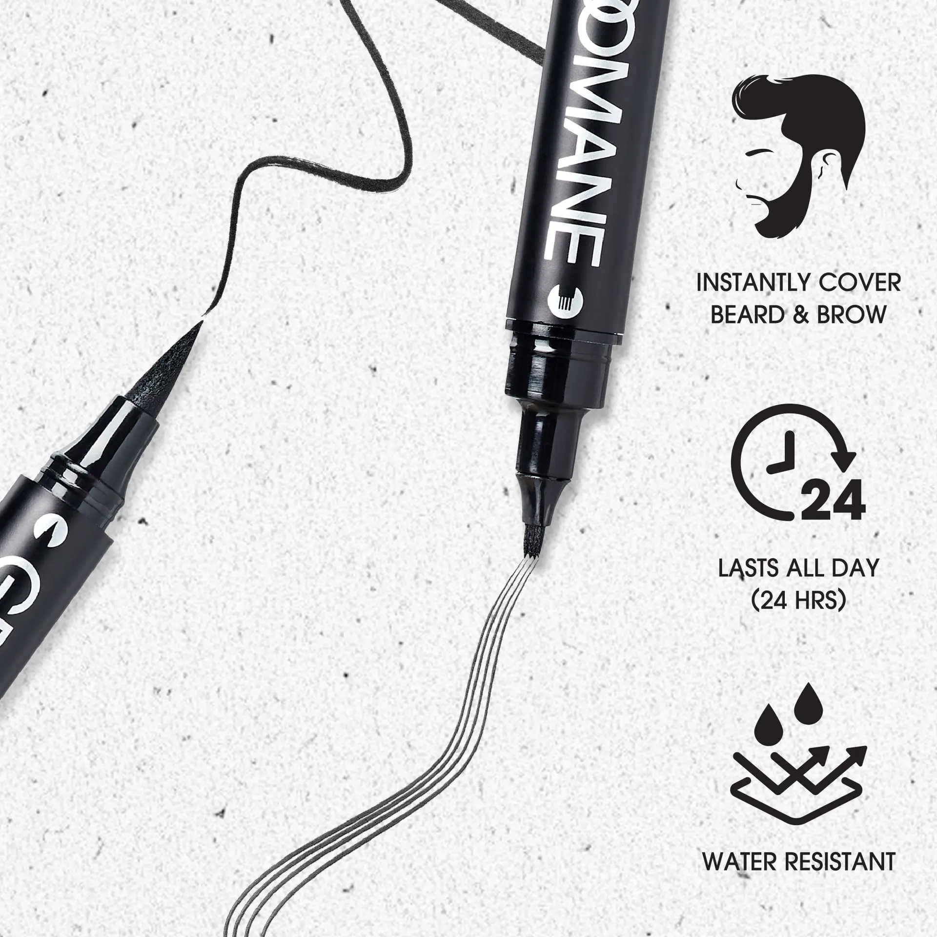 RED by KISS Groomane Beard Filler Pen for Men -  Dual Tip with Blending Brush - Image 6