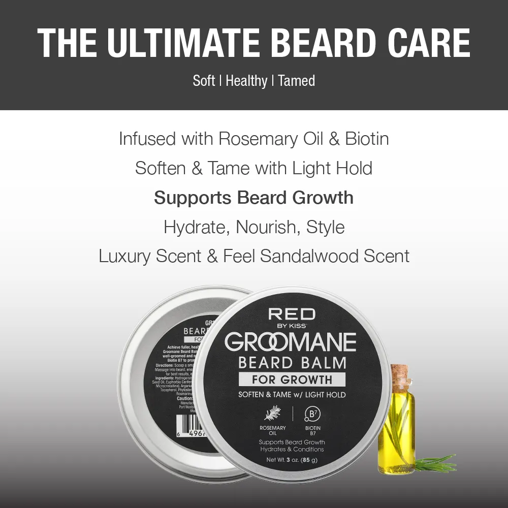 RED by KISS Groomane Beard Growth Balm Sandalwood - Image 3