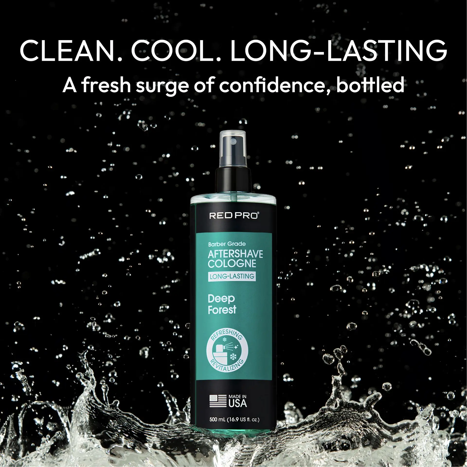 Red PRO Groomane Cooling Aftershave Cologne for Men - Image 3