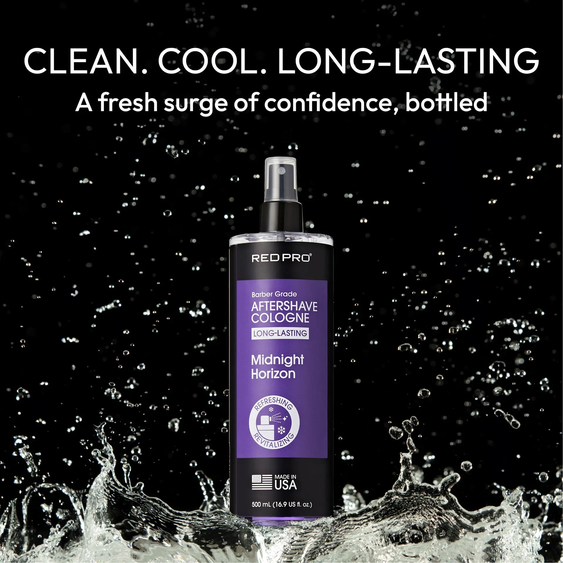 Red PRO Groomane Cooling Aftershave Cologne for Men - Image 43