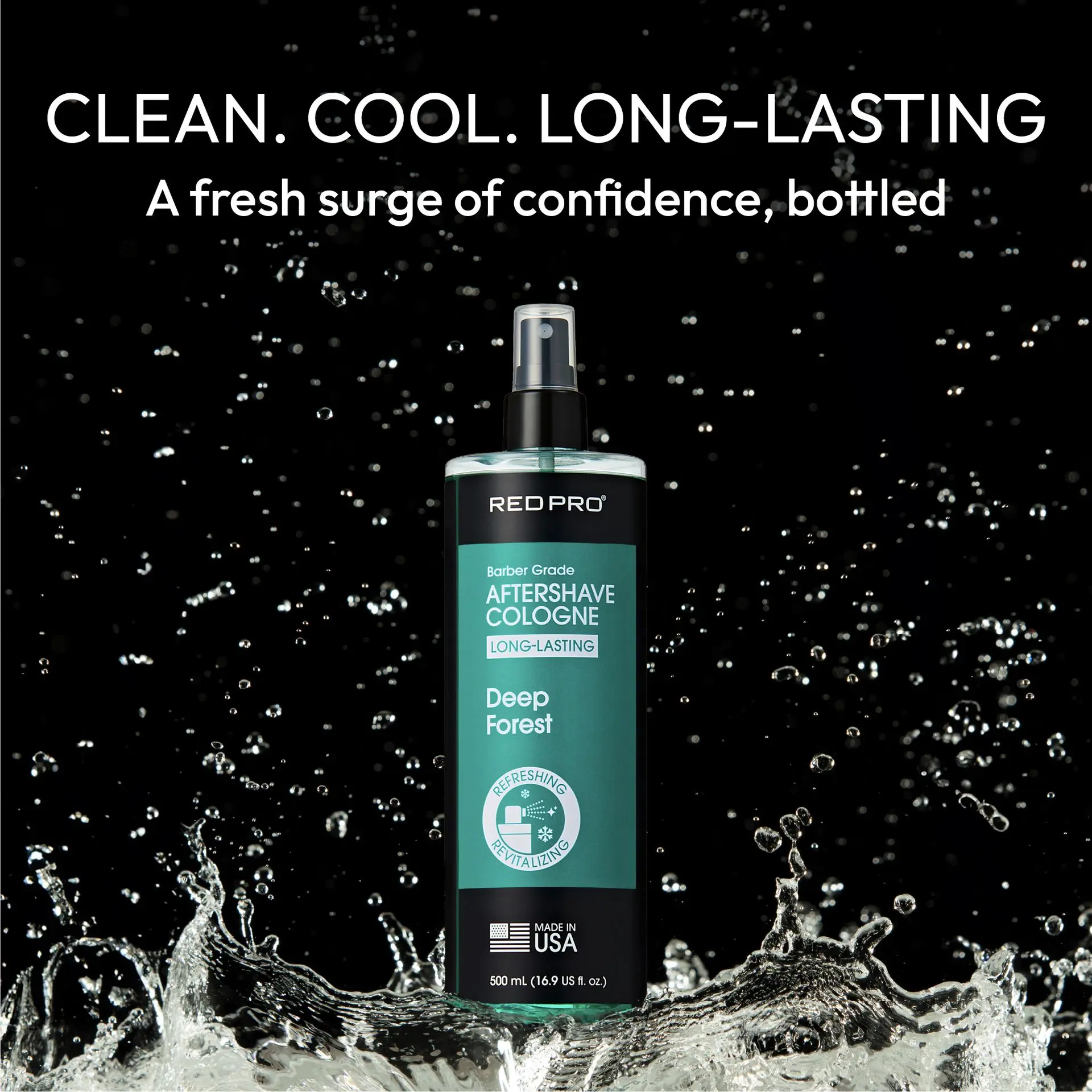 Red PRO Groomane Cooling Aftershave Cologne for Men - Image 63