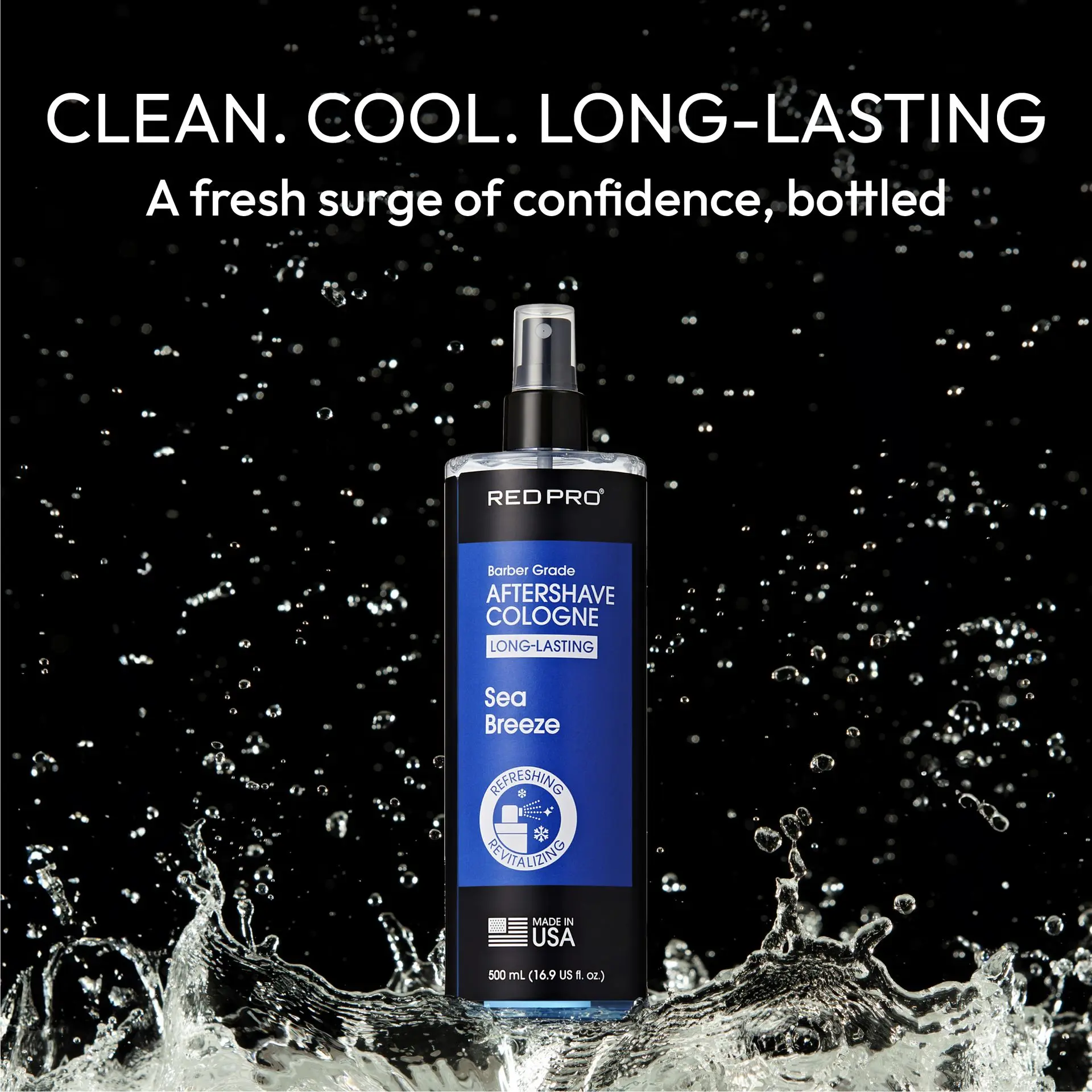 Red PRO Groomane Cooling Aftershave Cologne for Men - Image 92