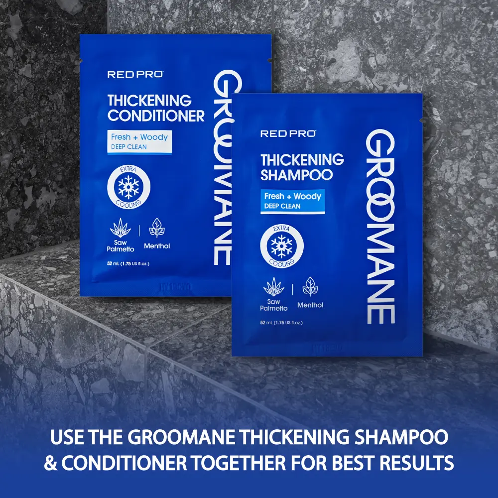 Red PRO Groomane Men’s Biotin Shampoo – Clarifying Anti-Dandruff & Hair Loss Care with Caffeine & Menthol - Image 15
