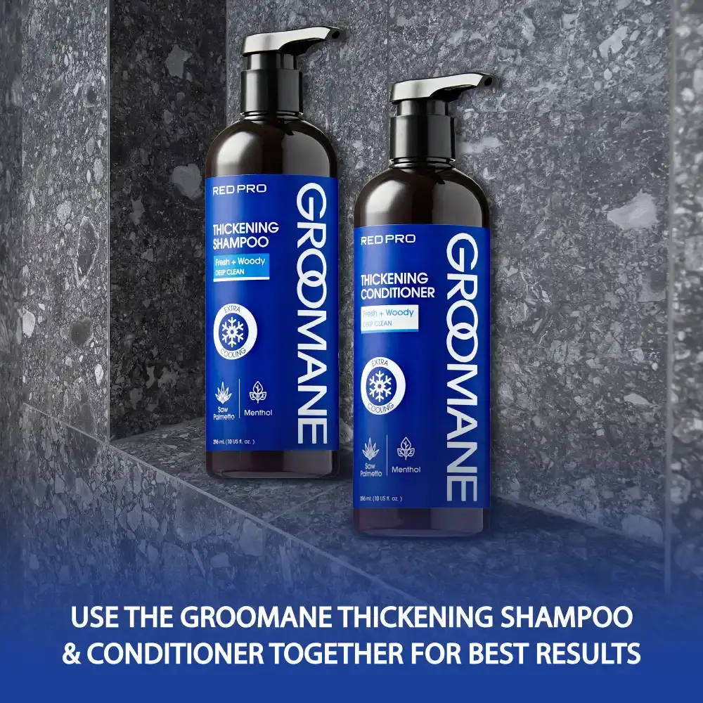 Red PRO Groomane Men’s Hair Conditioner – Thickening & Anti-Hair Loss with Biotin & Caffeine - Image 6