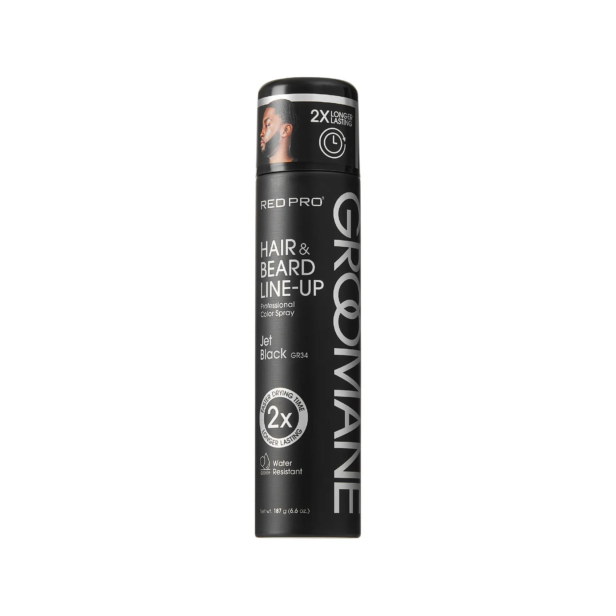 Red PRO Groomane Waterproof & Fade-Resistant Professional Temporary Color Spray For Hair, Beards & Lineup (6.6 oz.) - Image 4