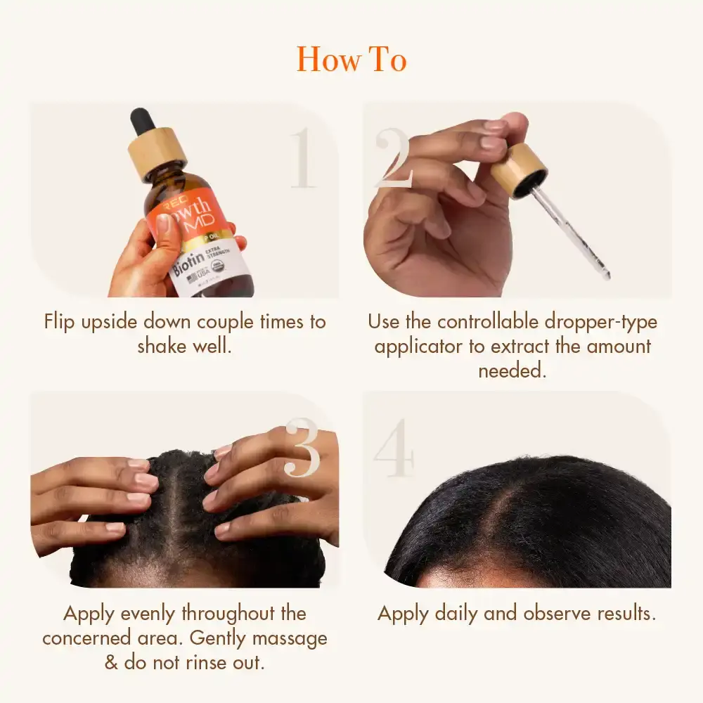 RED by KISS Growth MD Extra Strength Hair & Scalp Oil with Biotin & Rosemary - Image 10