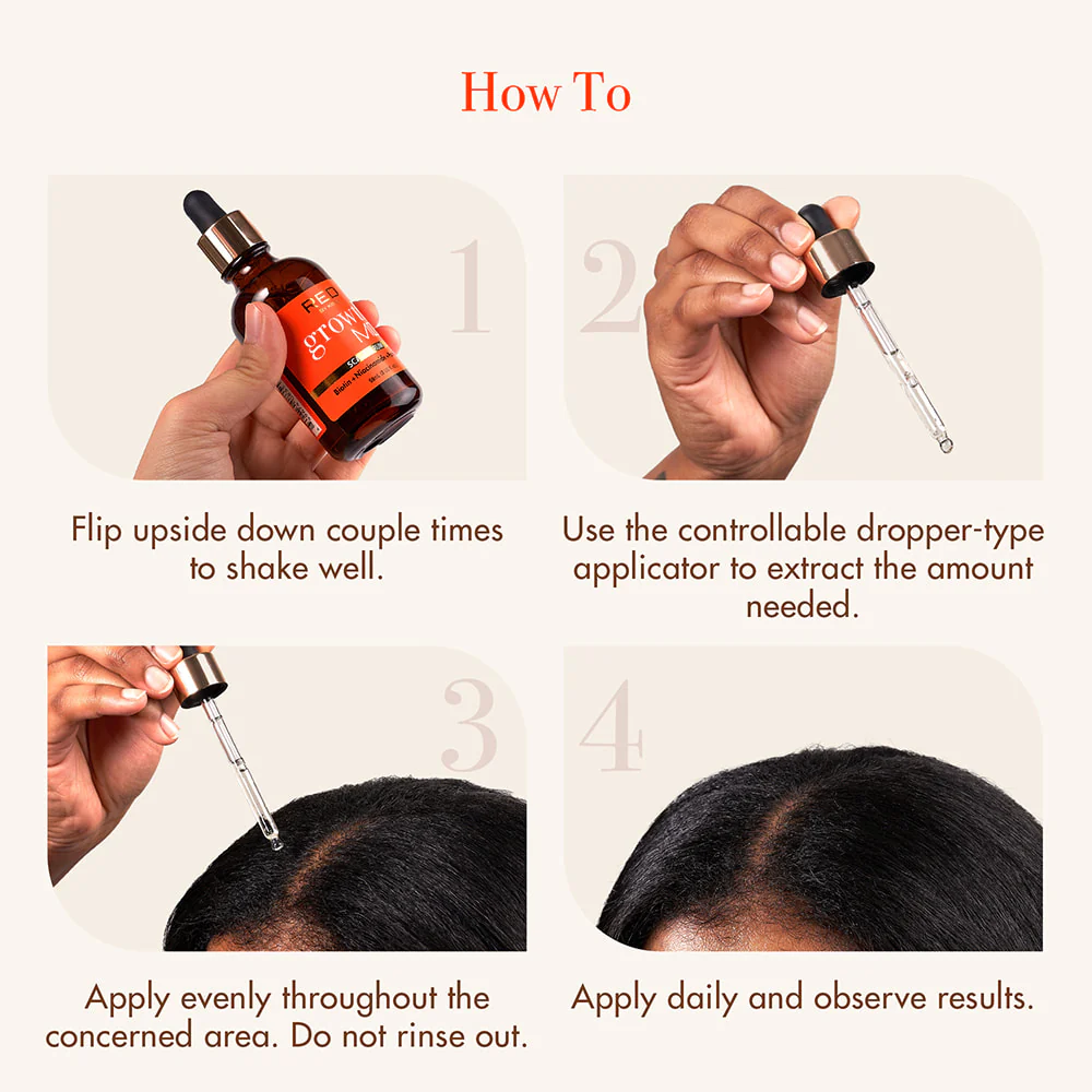 RED by KISS Growth MD Scalp Serum Biotin, Niacinamide, Panthenol, Rosemary Oil Infused - Image 5