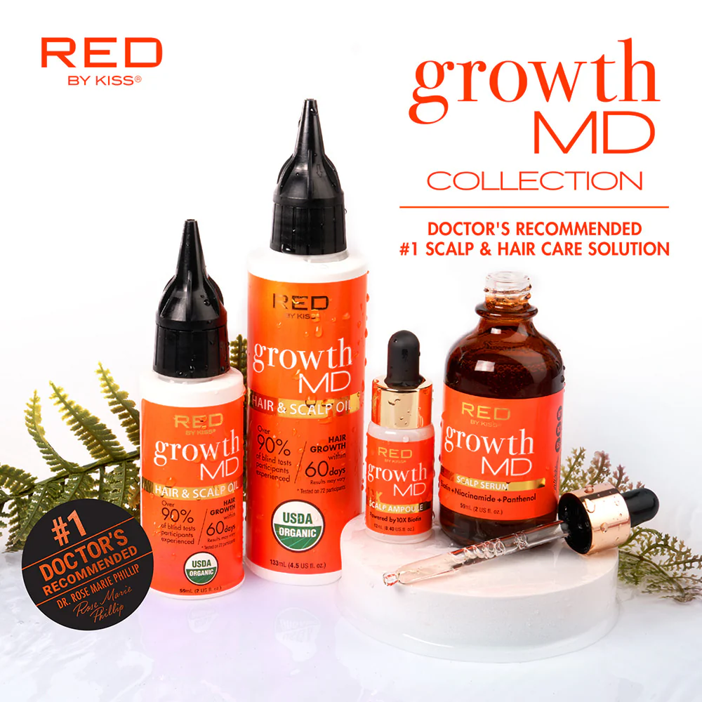 RED by KISS Growth MD Scalp Serum Biotin, Niacinamide, Panthenol, Rosemary Oil Infused - Image 7