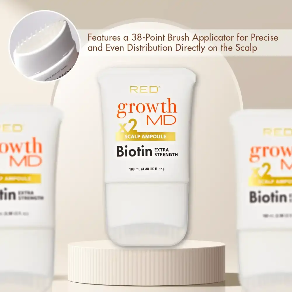 RED by KISS GrowthMD Extra Strength Scalp Treatment Ampoule with Biotin & Brush Applicator - Image 3