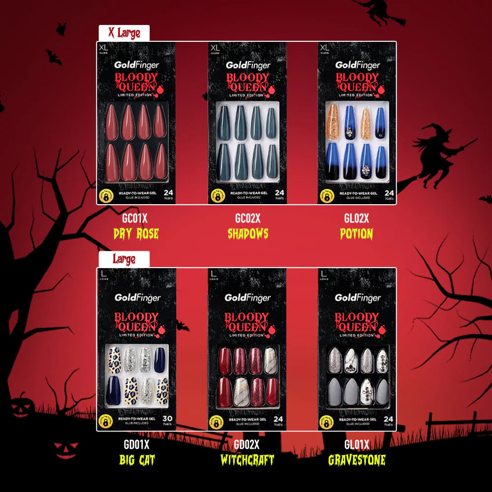 Gold Finger Halloween Edition Bloody Queen Nails - Image 4