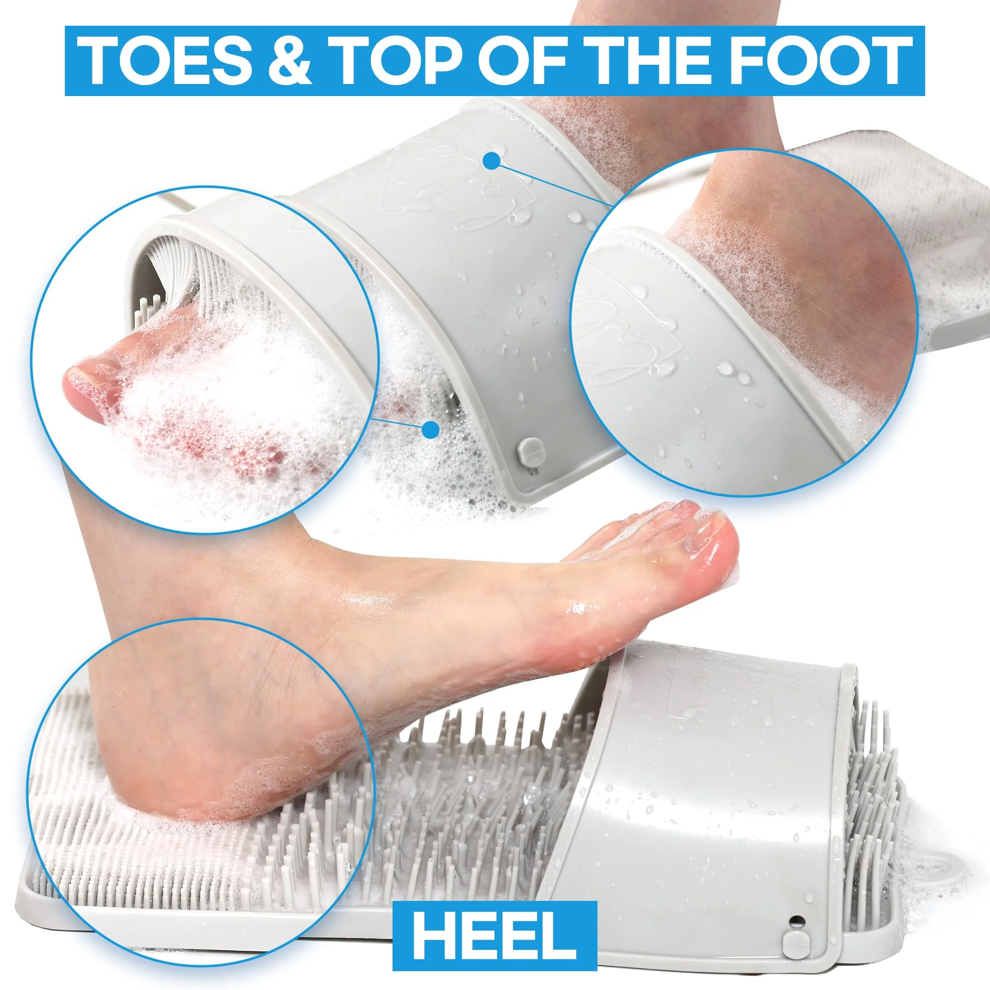 Ballon Hands-Free Foot Scrubber & Massager For Shower - Non-Slip, Ideal for Back Pain & Pregnancy - Image 2