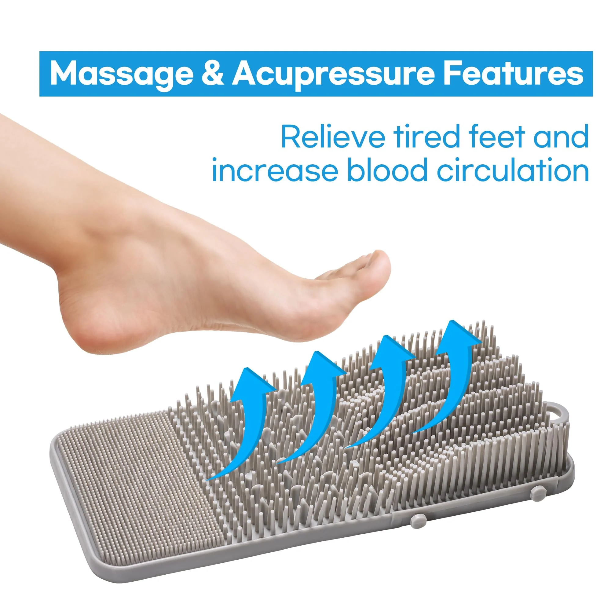 Ballon Hands-Free Foot Scrubber & Massager For Shower - Non-Slip, Ideal for Back Pain & Pregnancy - Image 4