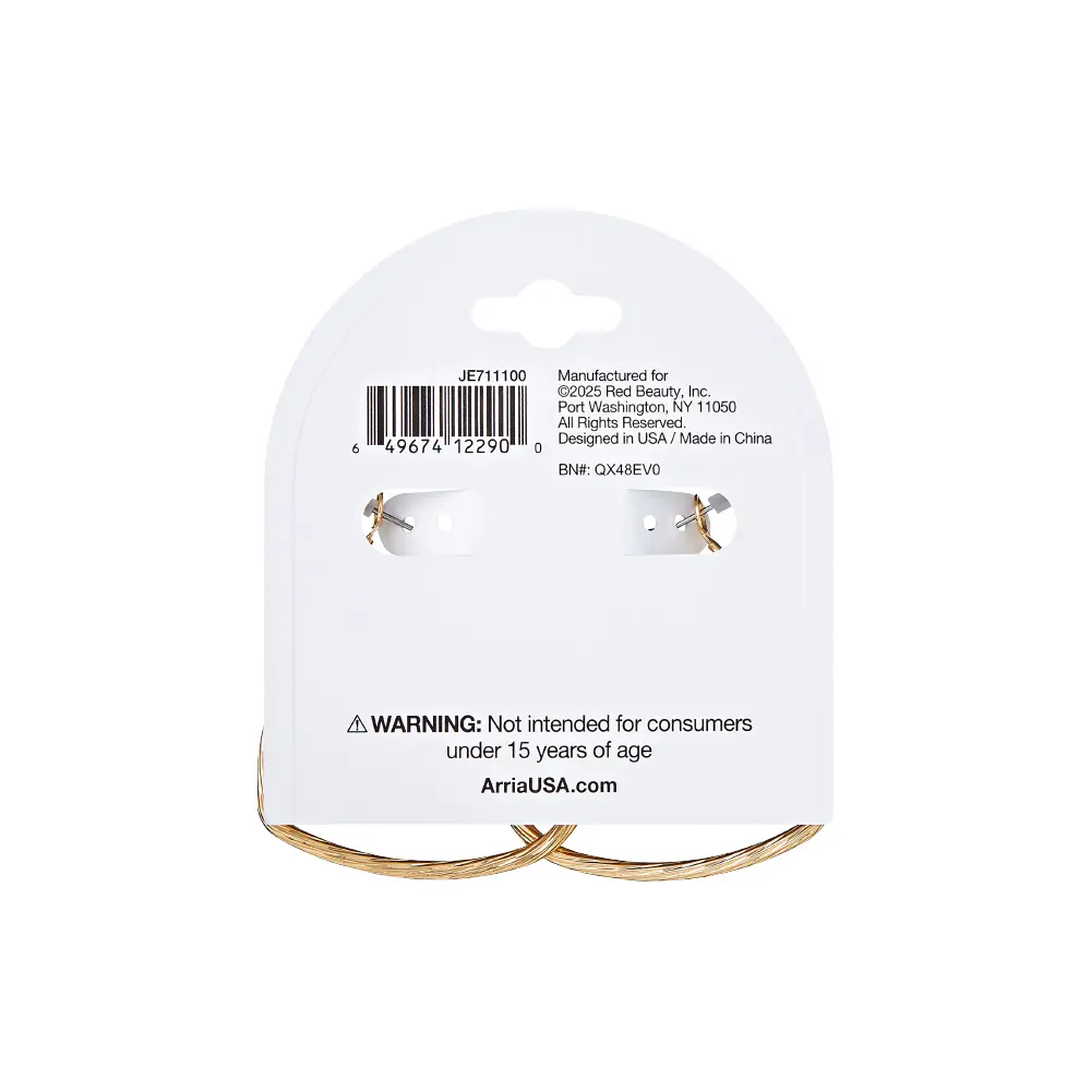 Arria Heart-Shaped Open Hoop Earrings in Gold Tone – 40mm - Image 7