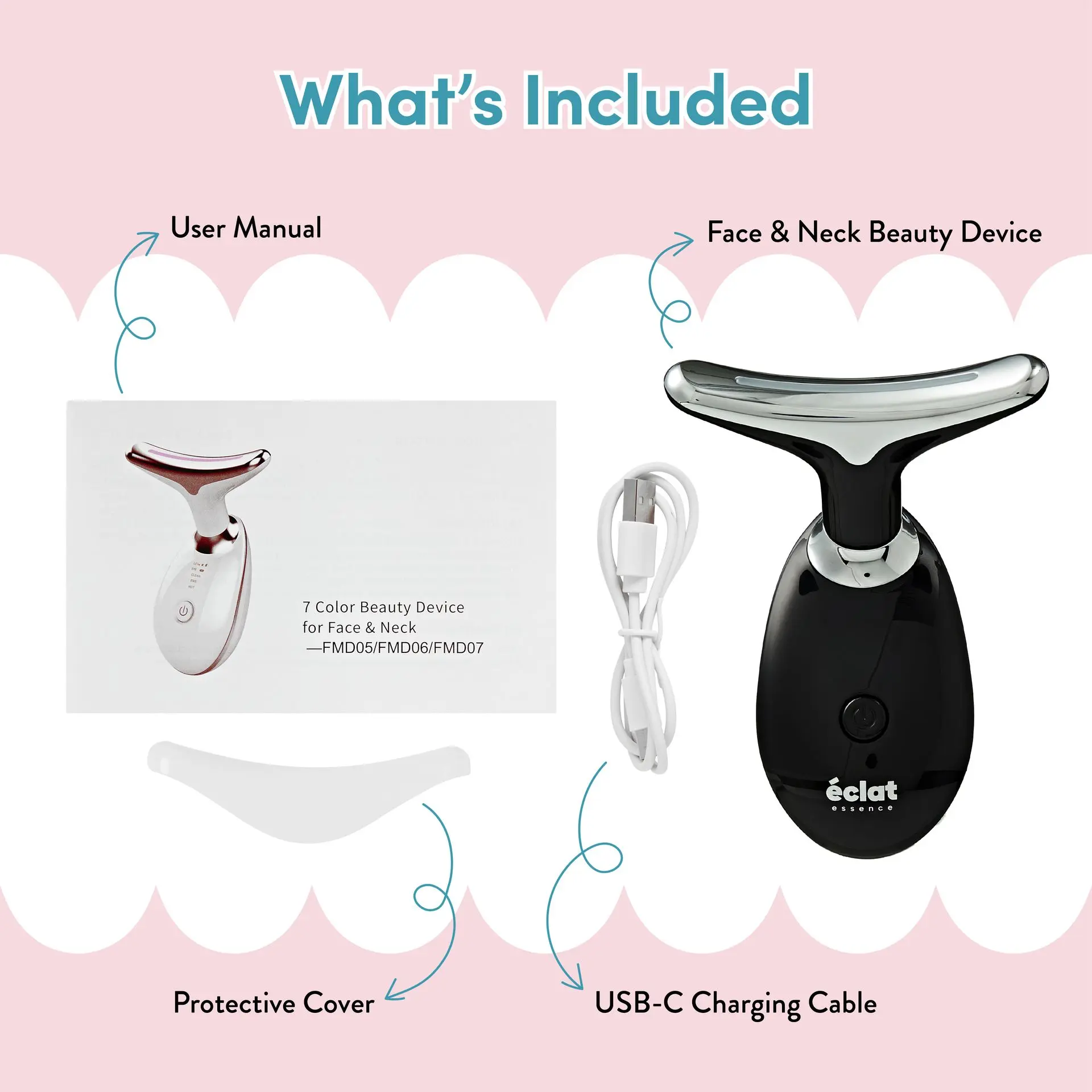 éclat Heated Face & Neck Massager with 7 LED Light Therapy – Sculpt, Lift & Illuminate - Image 19