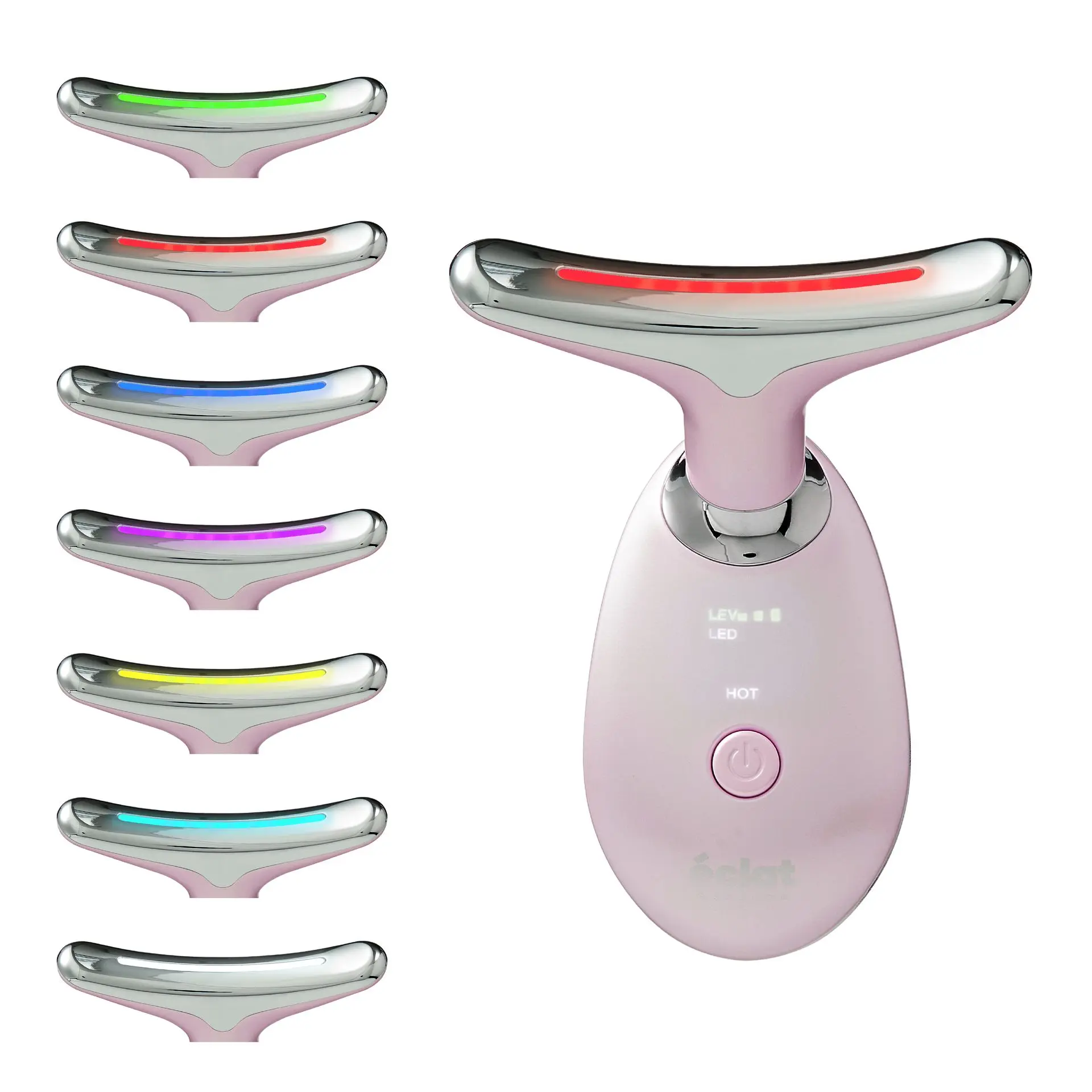 éclat Heated Face & Neck Massager with 7 LED Light Therapy – Sculpt, Lift & Illuminate - Image 25