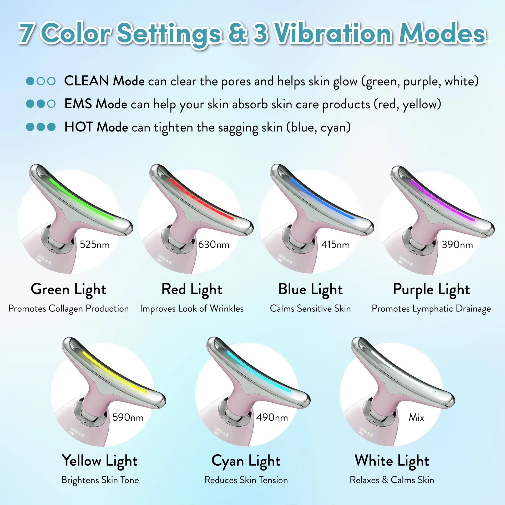 éclat Heated Face & Neck Massager with 7 LED Light Therapy – Sculpt, Lift & Illuminate - Image 29