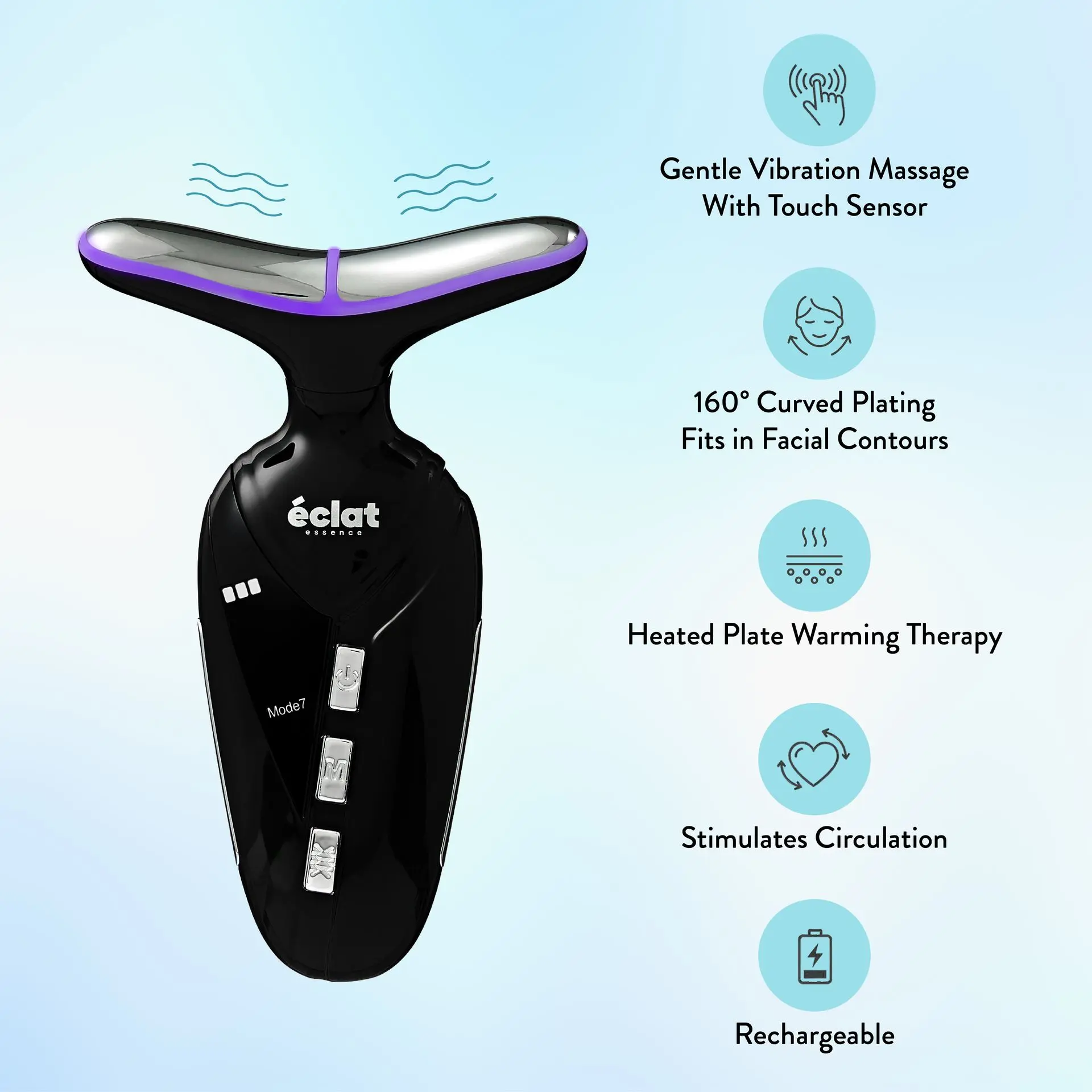 éclat Heated Facial Massager with 7 LED Light Therapy – Lift, Firm & Revive Your Skin - Image 14