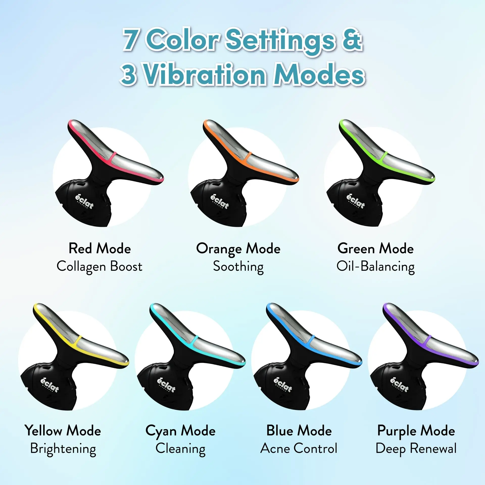 éclat Heated Facial Massager with 7 LED Light Therapy – Lift, Firm & Revive Your Skin - Image 17