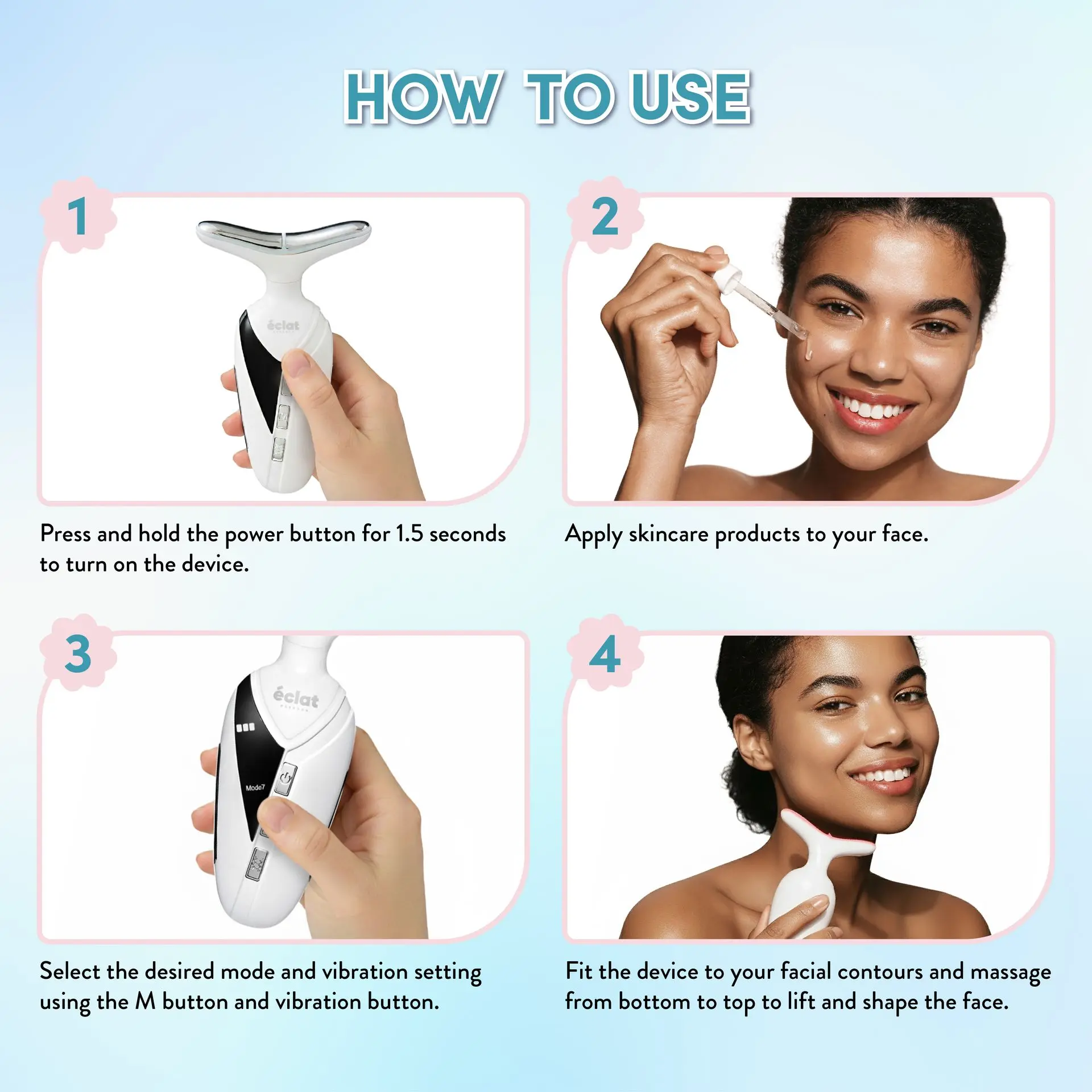 éclat Heated Facial Massager with 7 LED Light Therapy – Lift, Firm & Revive Your Skin - Image 6