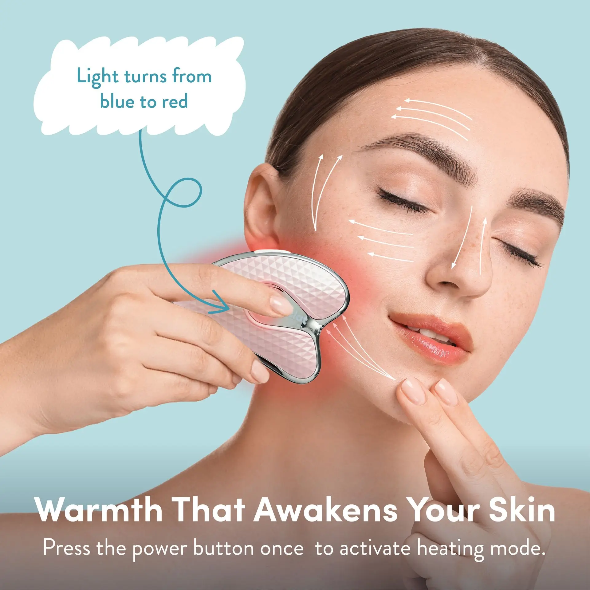 éclat Heated Gua Sha Facial Massager for Face & Neck – Depuff, Lift & Glow - Image 12