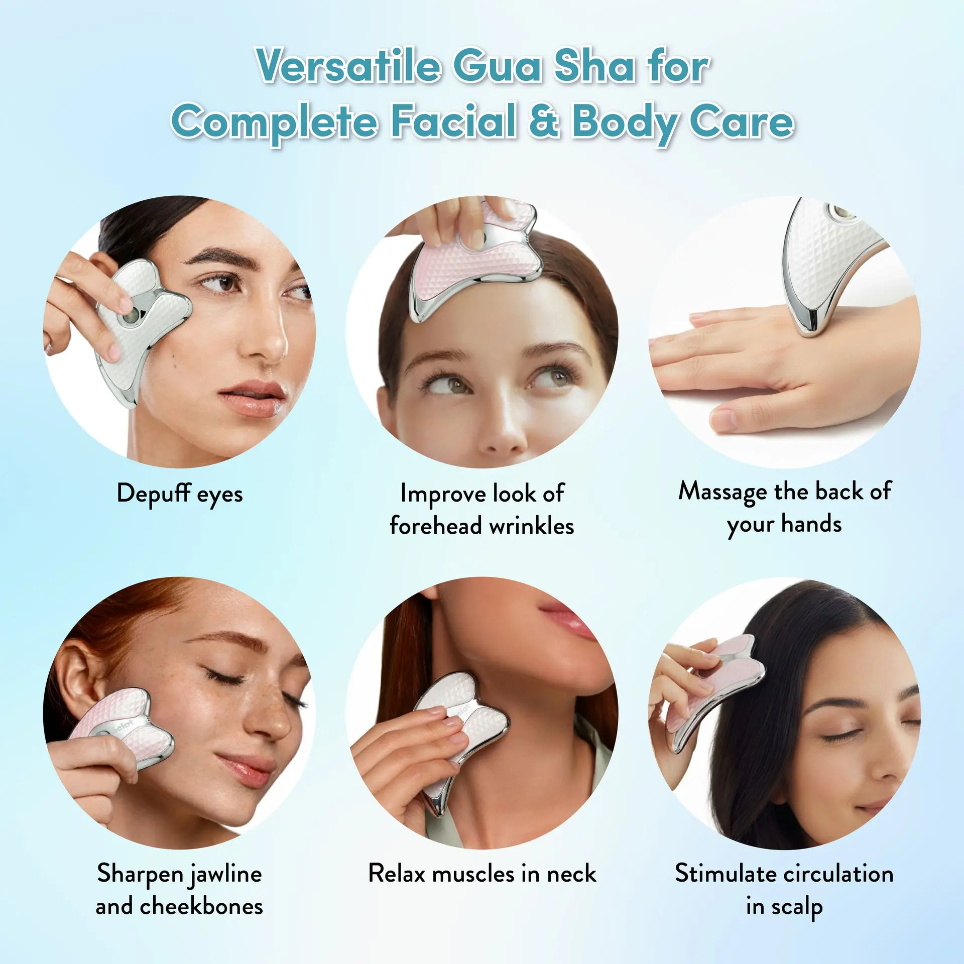 éclat Heated Gua Sha Facial Massager for Face & Neck – Depuff, Lift & Glow - Image 6