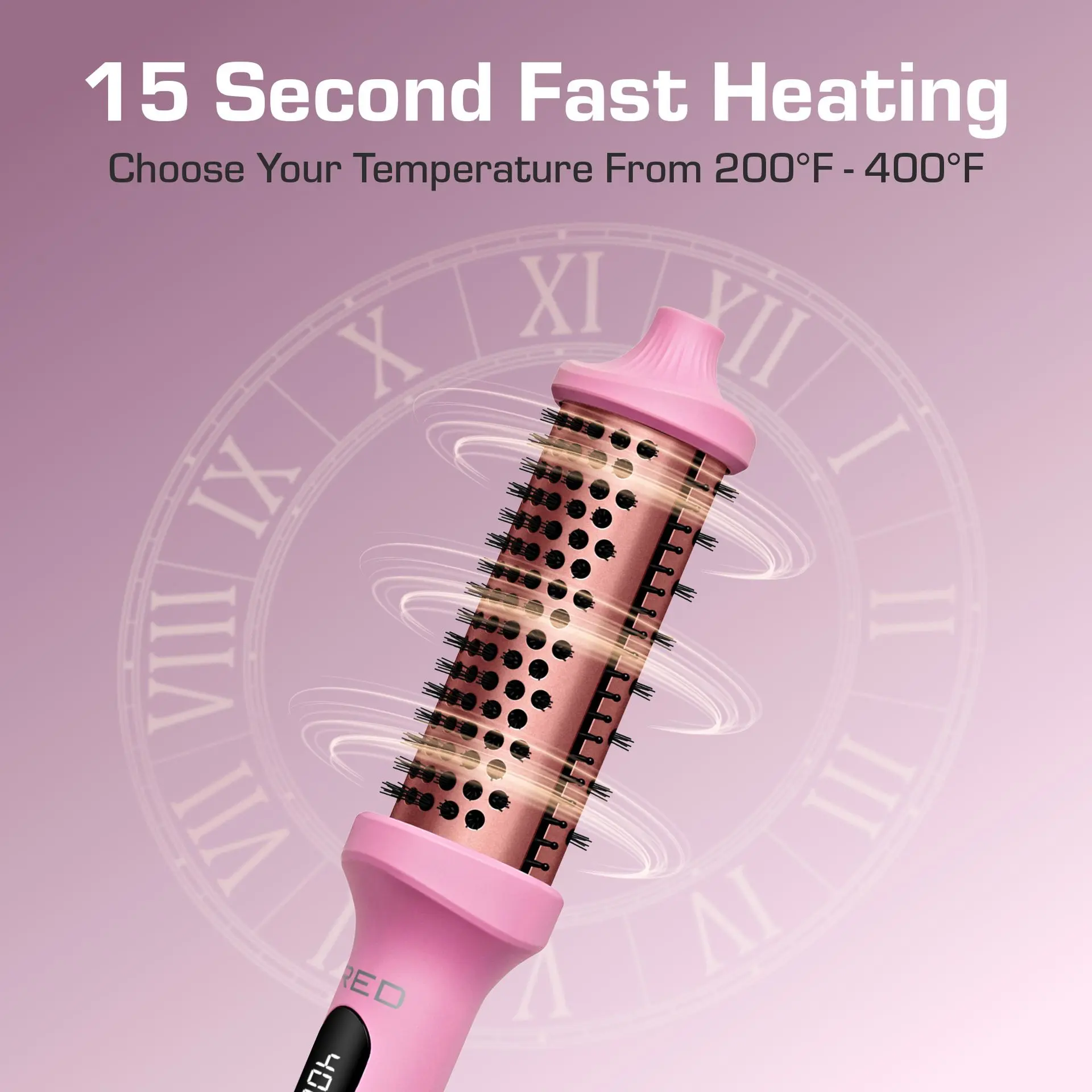RED by KISS Heated Roll Brush 2 in 1 Curling Iron & Volumizing Hair Brush - Image 5