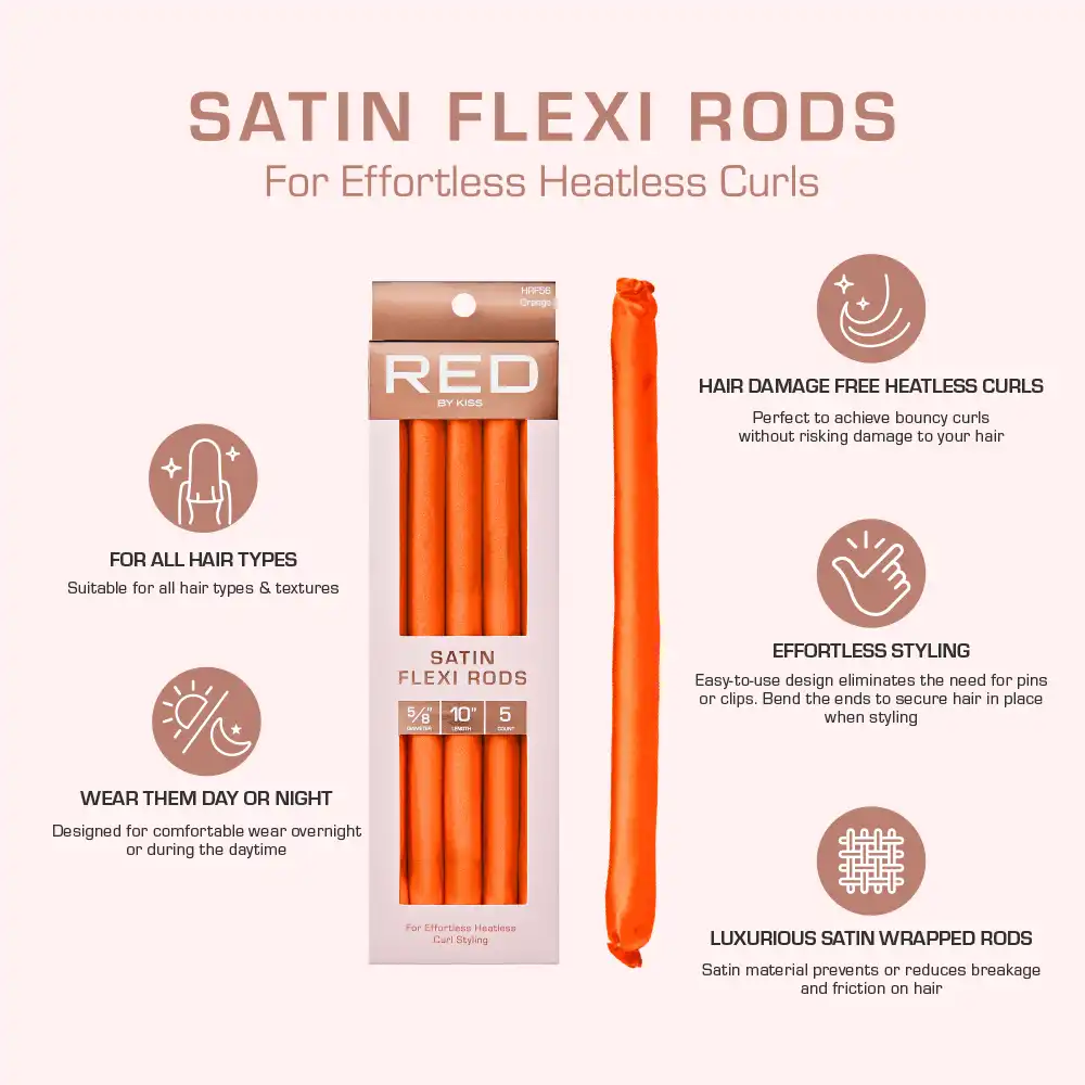 RED by KISS Heatless Curling Silky Satin Flexi Rods - Image 17