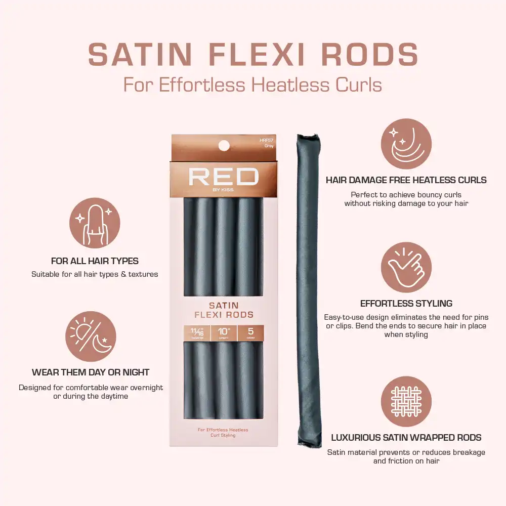 RED by KISS Heatless Curling Silky Satin Flexi Rods - Image 25