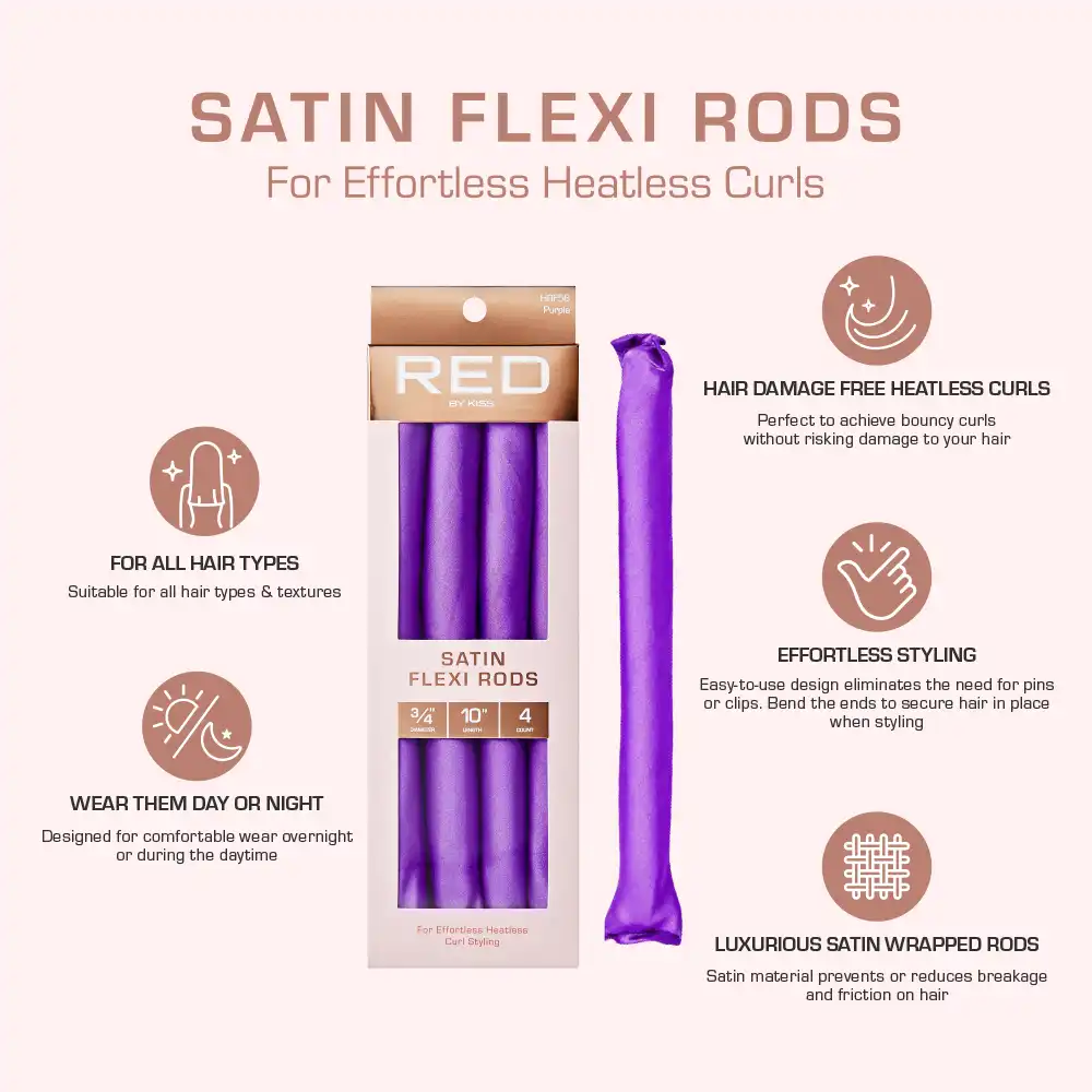 RED by KISS Heatless Curling Silky Satin Flexi Rods - Image 33