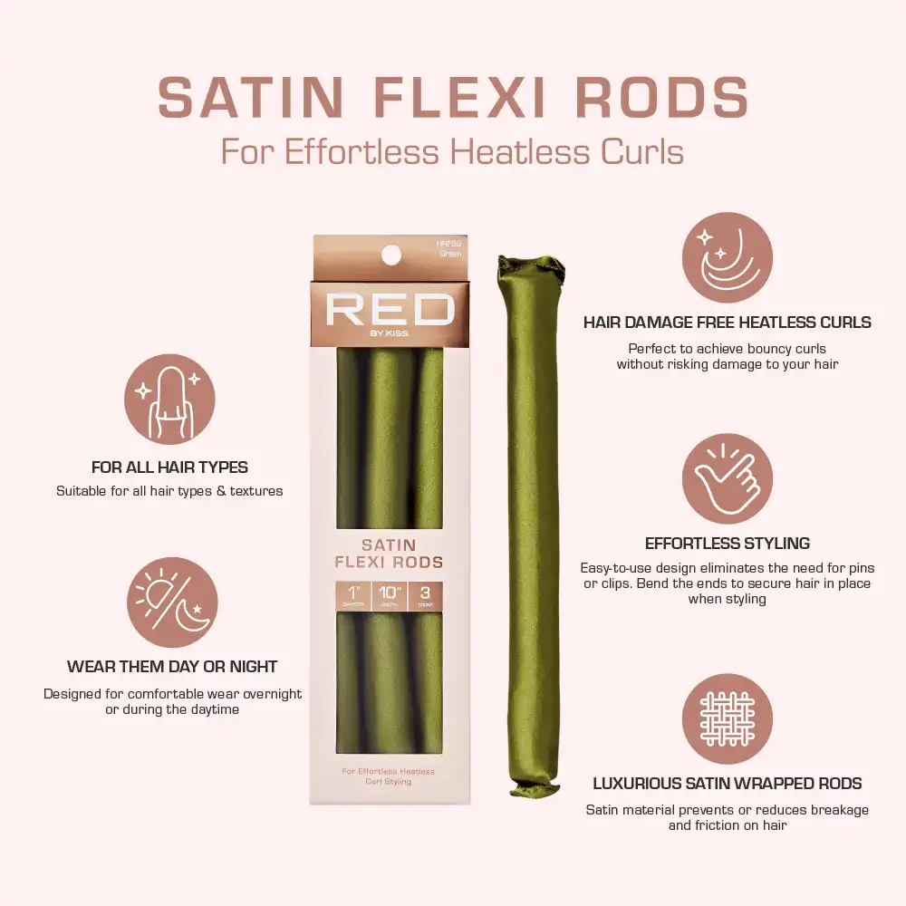 RED by KISS Heatless Curling Silky Satin Flexi Rods - Image 41
