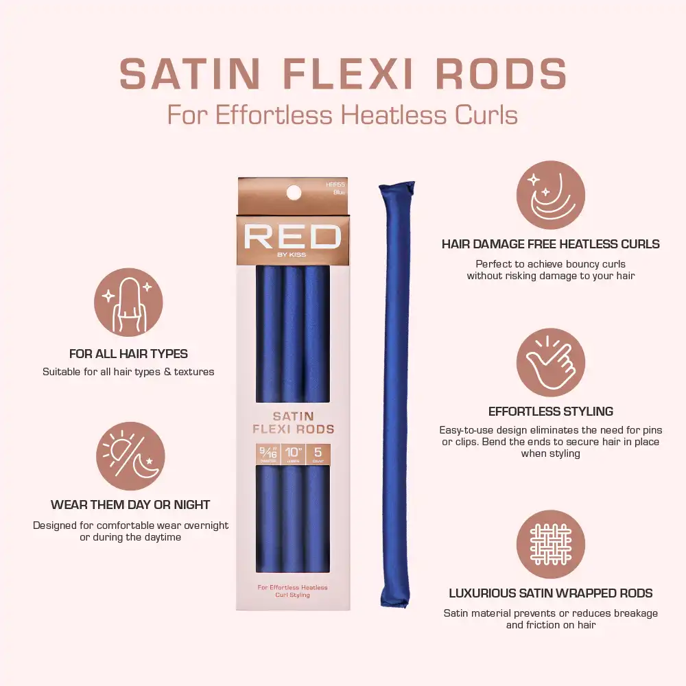 RED by KISS Heatless Curling Silky Satin Flexi Rods - Image 9
