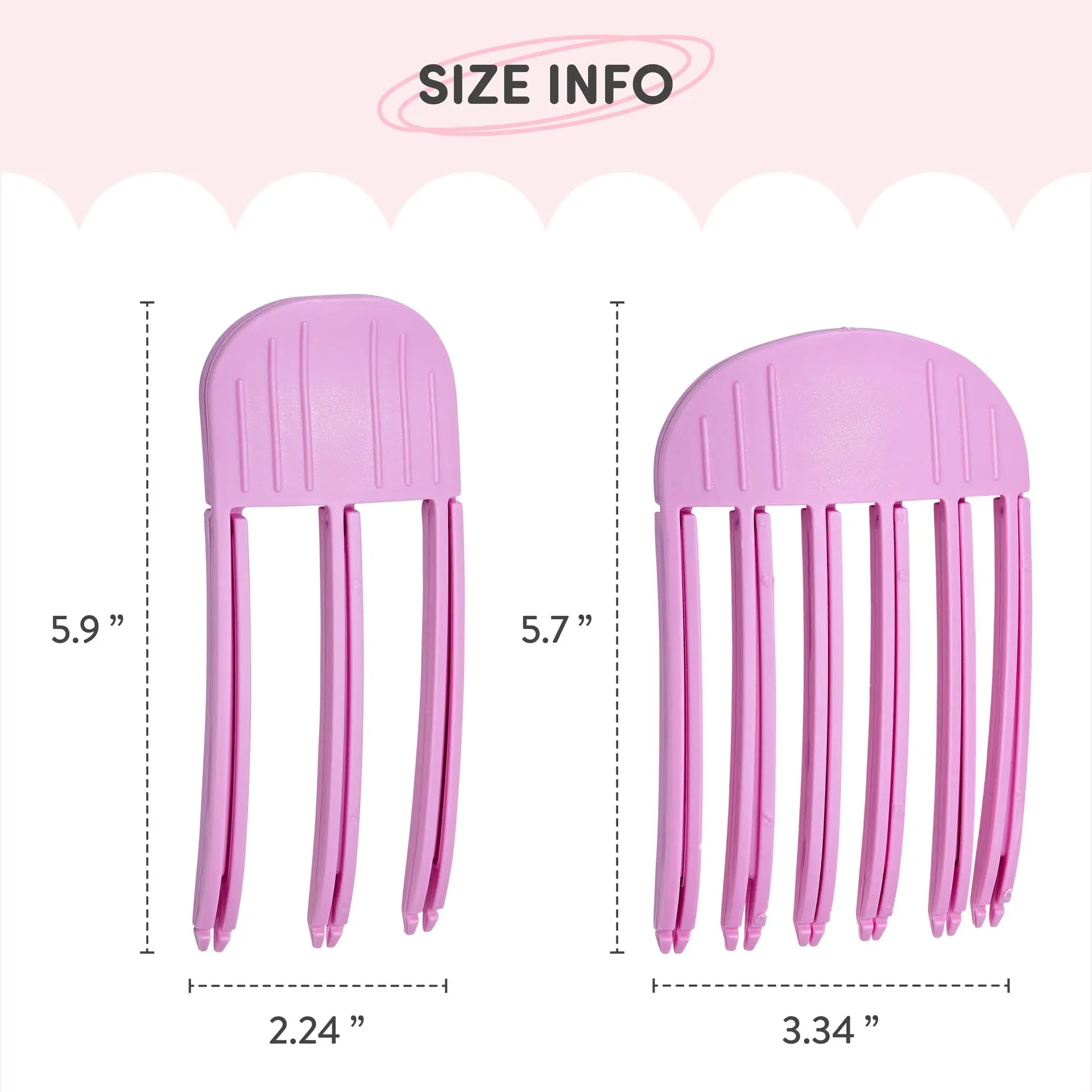 éclat Heatless Volumizing Hair Root Booster Clips - 2pcs Set - Image 4