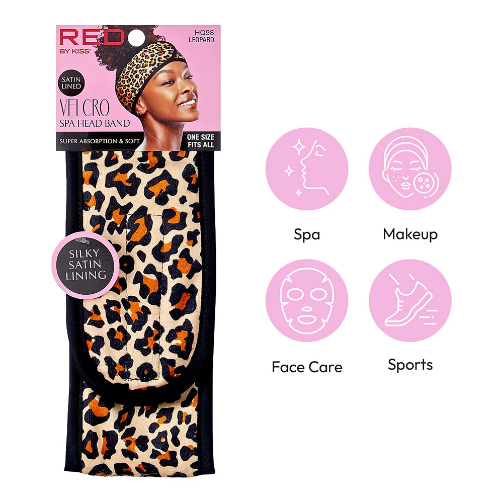 RED by KISS Hook and Loop Fastener Spa Headband - Image 7