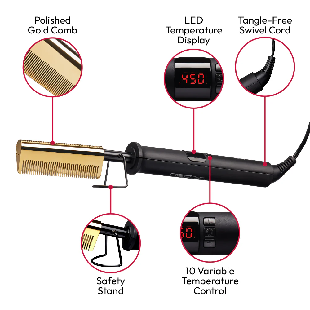 RED by KISS Hot Styler Pressing Comb - Image 14