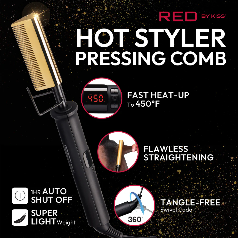 RED by KISS Hot Styler Pressing Comb - Image 15