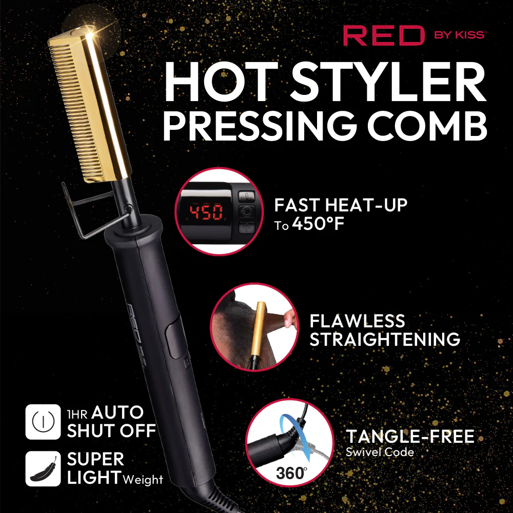 RED by KISS Hot Styler Pressing Comb - Image 21