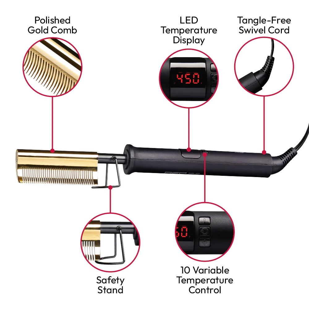 RED by KISS Hot Styler Pressing Comb - Image 8